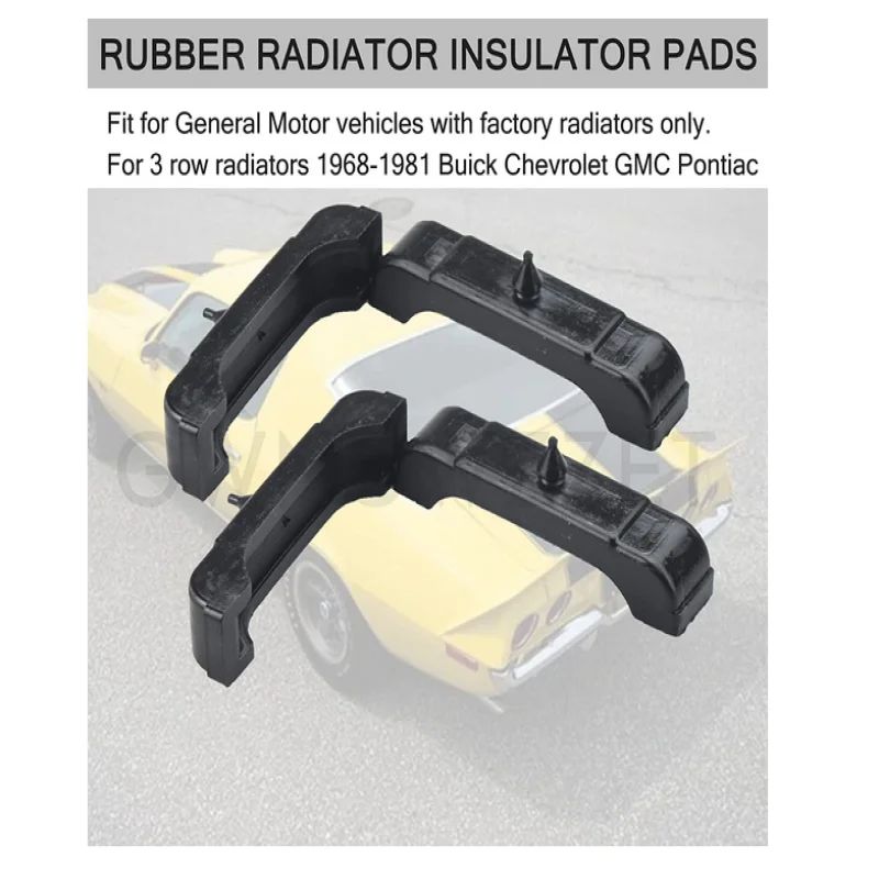 Vanshly Radiator Cushions LoloWheat Rubber Radiator Insulator Pads Rubber 3 Core Radiator Mounting Cushions Rubber Radiator Cushions