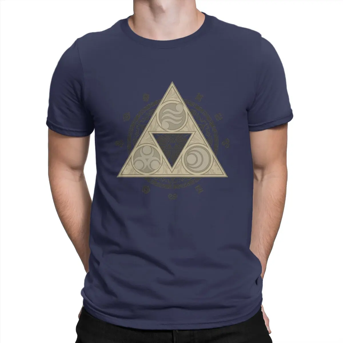 Camisetas Balance de algodón puro para hombre, camisetas creativas, cuello redondo, camiseta Z-Zelda, ropa de manga corta