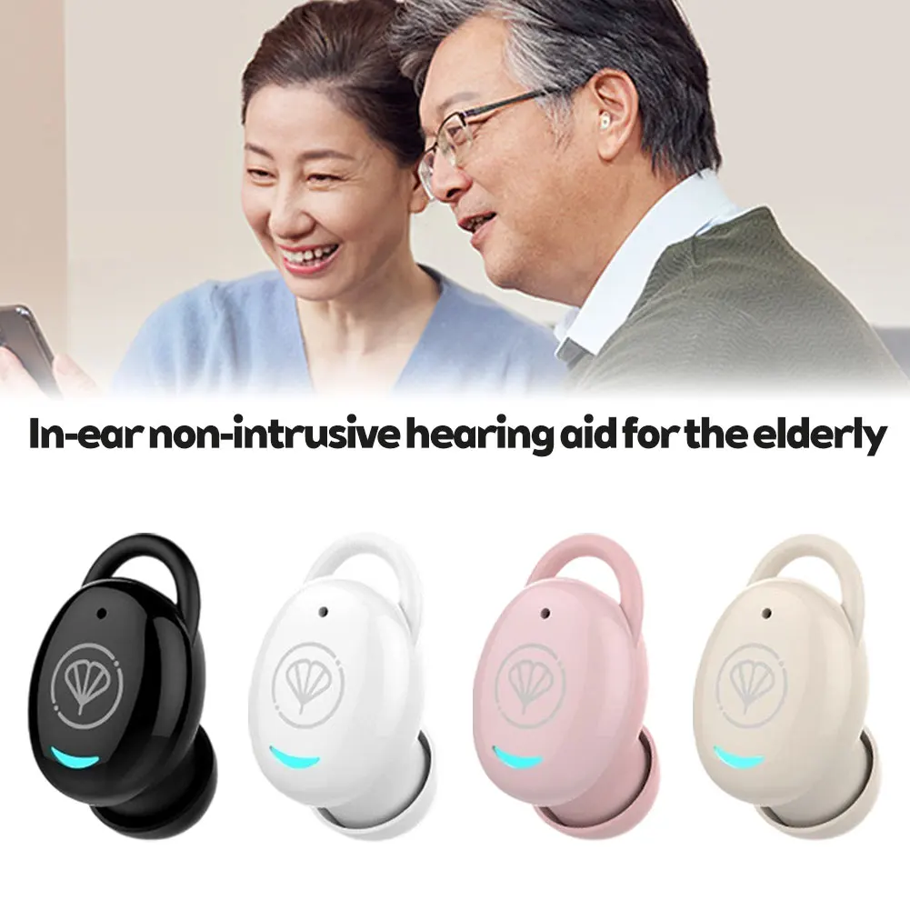 Wireless Bluetooth 5.3 Mini Invisible Hearing Aid Earbuds with Noise Cancelling Features