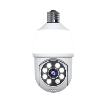 3MP 1296P iCsee APP Floodlight Full Color E27 Wireless PTZ IP Dome Camera AI Humanoid Detection Security CCTV Baby Monitor 1
