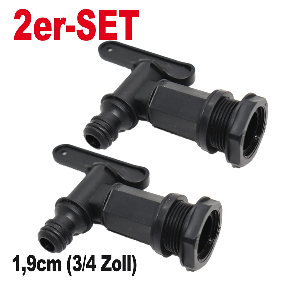 3/4in Replacements Barrels Water Butt Tap Rain Barrels Water Tank Plastic Faucet Garden Water Barrels Water Tank Spout Valves