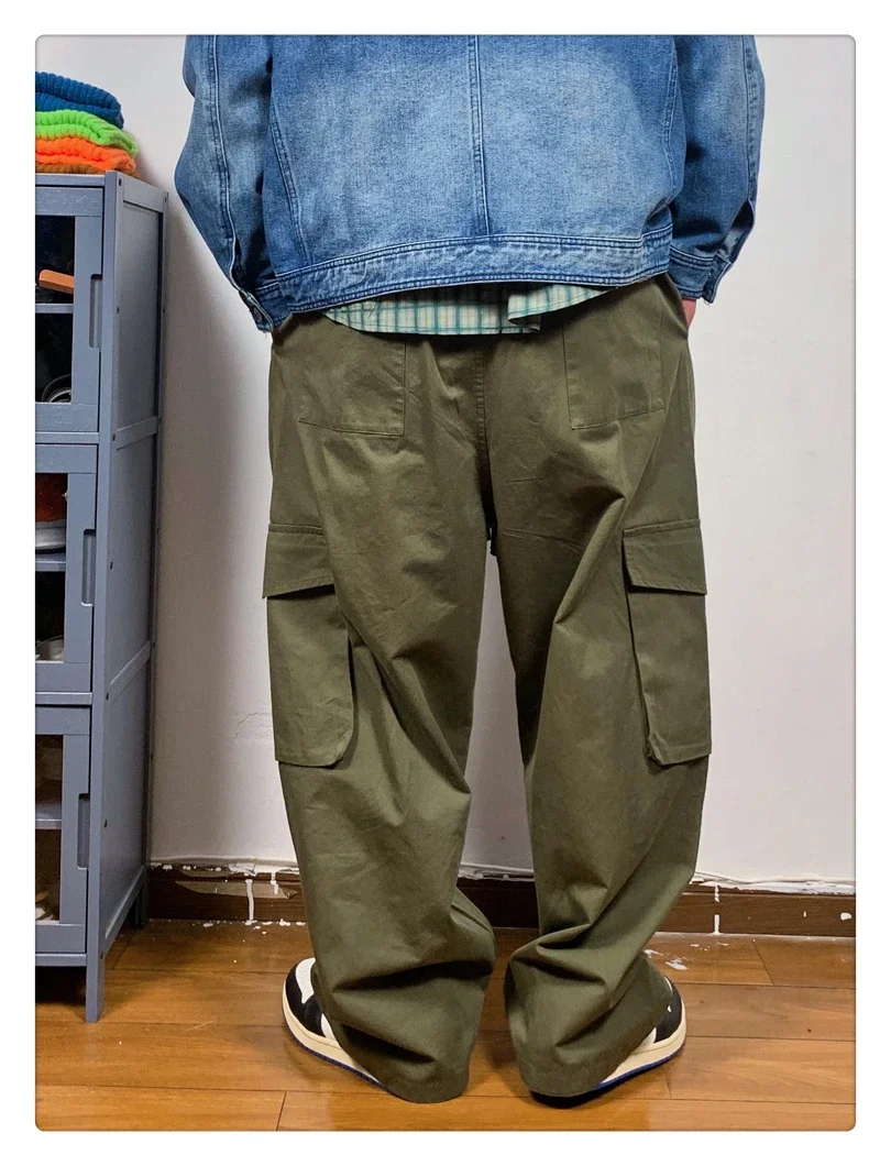 Description Picture 6 of itemAmerican Streetwear Loose Baggy Cargo Pants Men Clothing Harajuku High Quality Tactical Casual Pants Work Straight Trousers