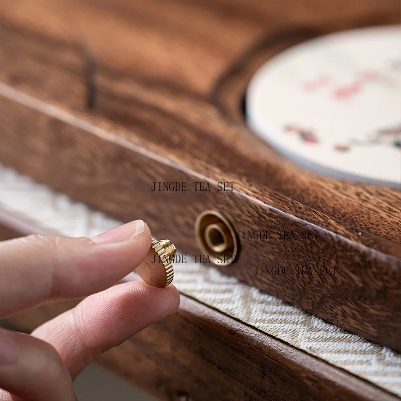 15x38cm North American black walnut tea tray high-end solid wood dry foam household small tea tray