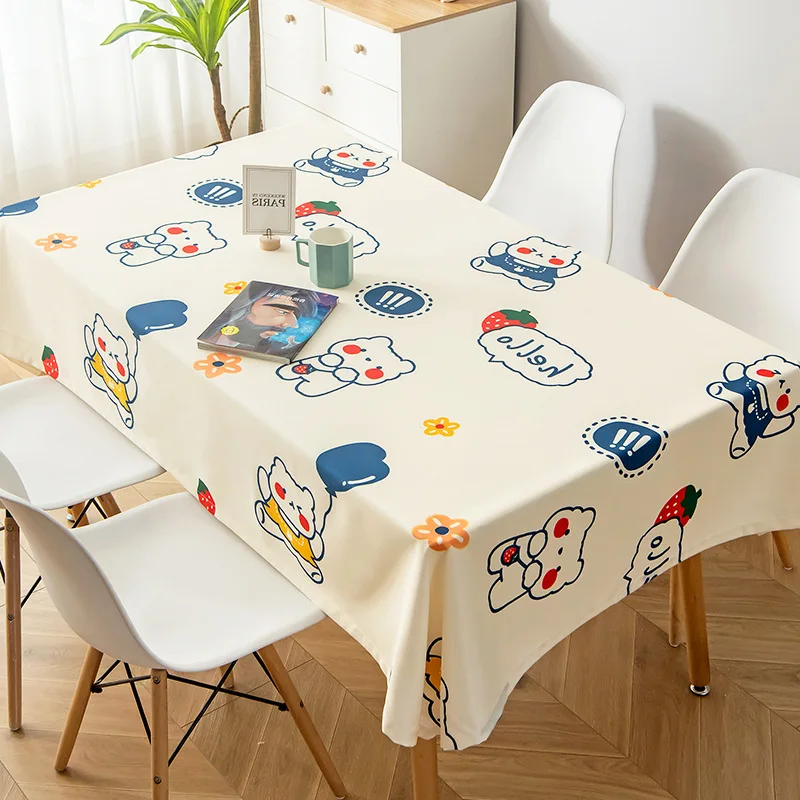 

A237Internet celebrity Nordic style tablecloth waterproof and oil-proof no-wash rectangular plastic coffee table table mat