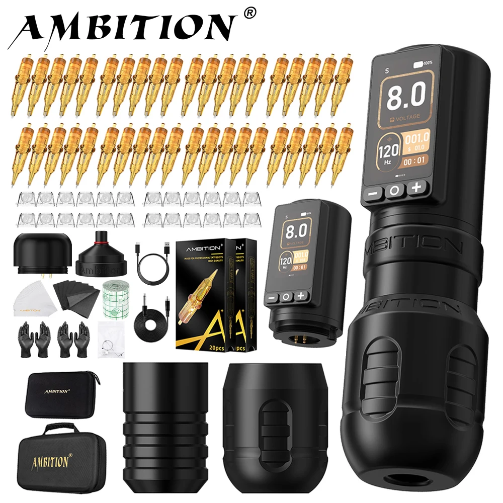 Ambition Torden Max Kit Wireless Tattoo Machine 2400mAh Battery