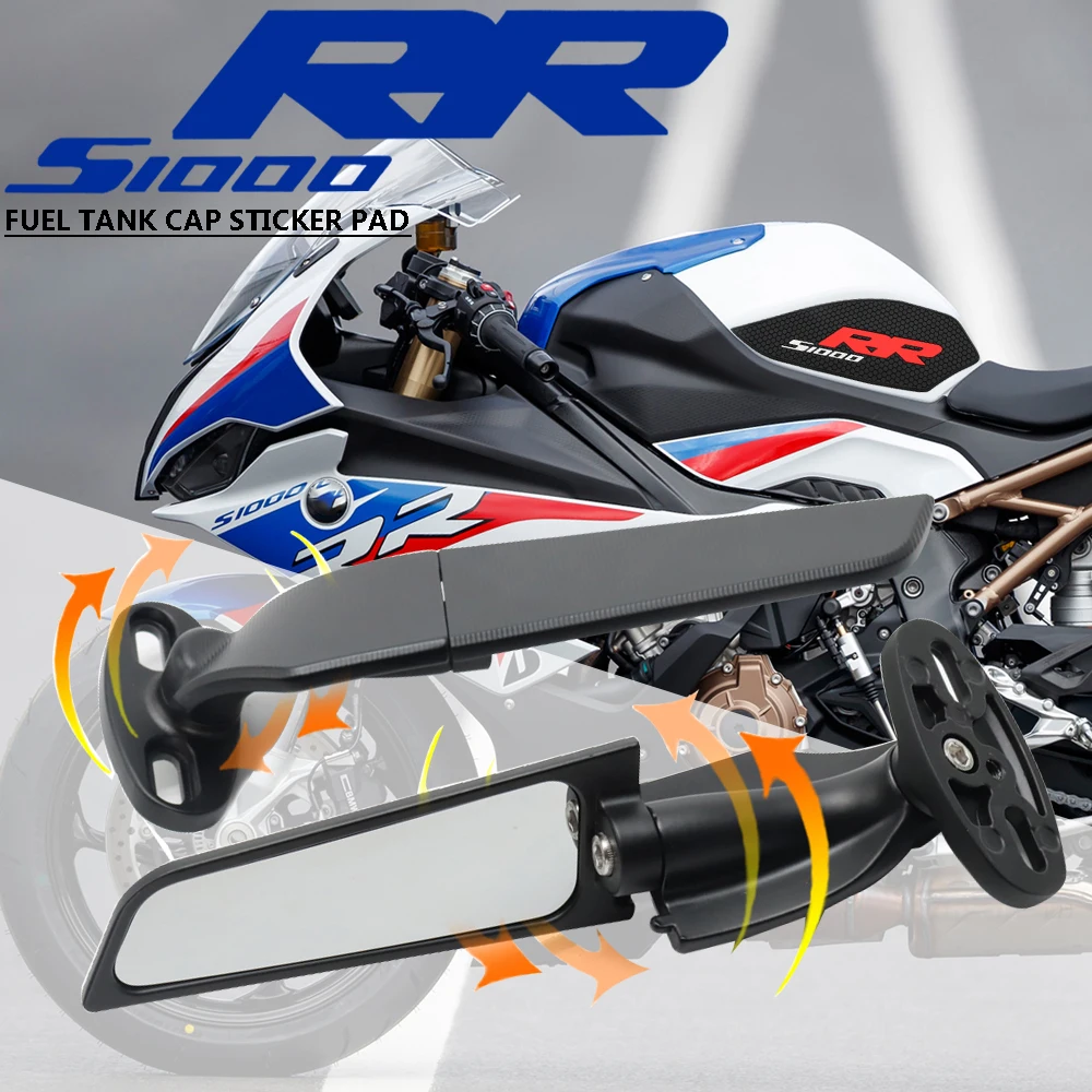 

Боковые зеркала для мотоцикла, регулируемое вращающееся зеркало заднего вида для BMW S1000RR 2009-2018 2019 2020, 2 шт.