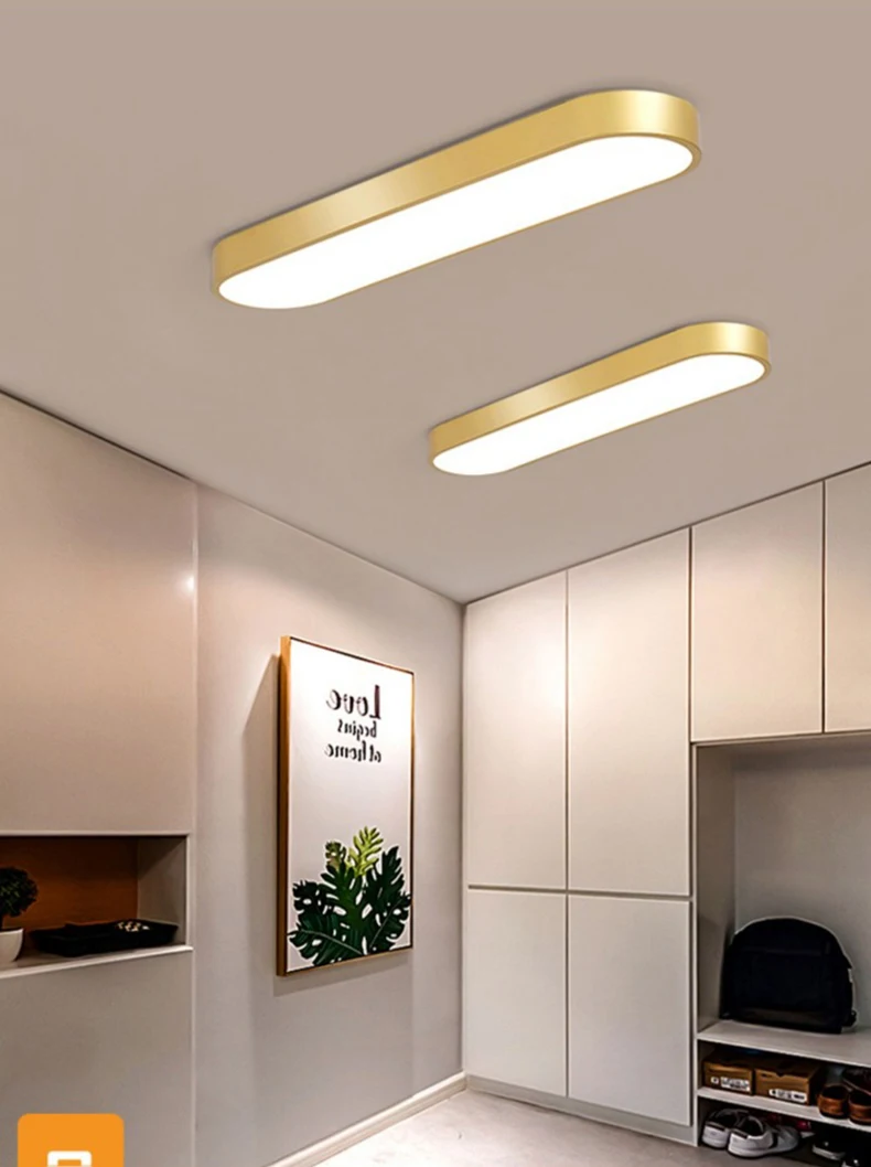 Modern LED teto luzes, iluminação interior, cozinha