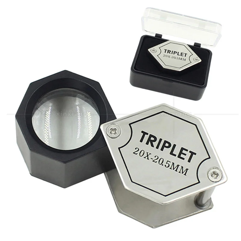 Tanie Portable 20X Magnifier Folding Magnifying Glass Golden Color Pocket Jewelry Loupe Mini sklep