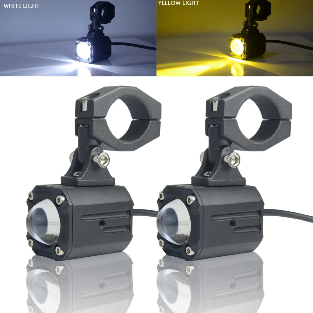 Riloer 60W LED Motorcycle Spotlight Headlight Bulb, Universal
