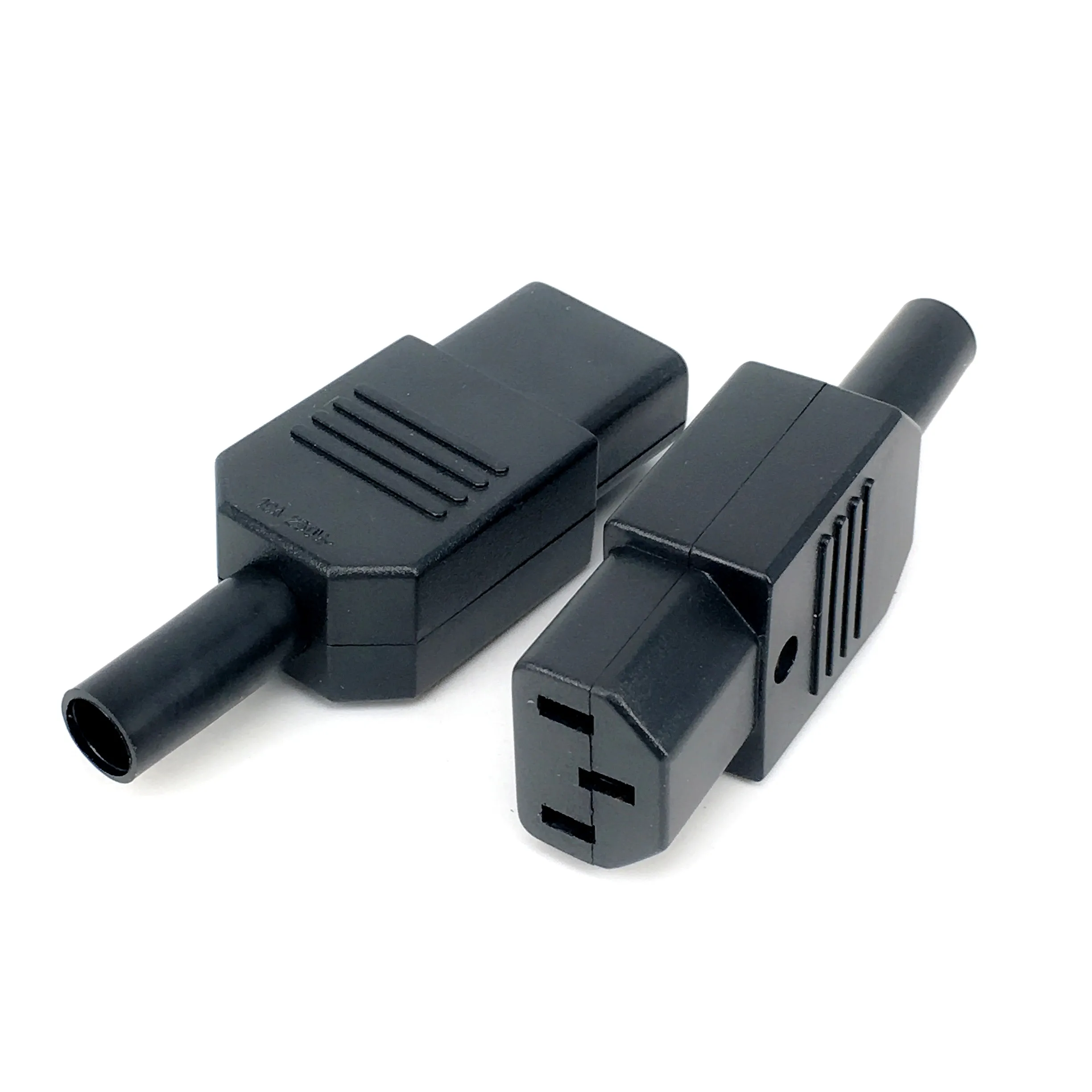 10pcs 10A 250V Black IEC C13 female Plug Rewirable Power Connector 3 pin AC Socket