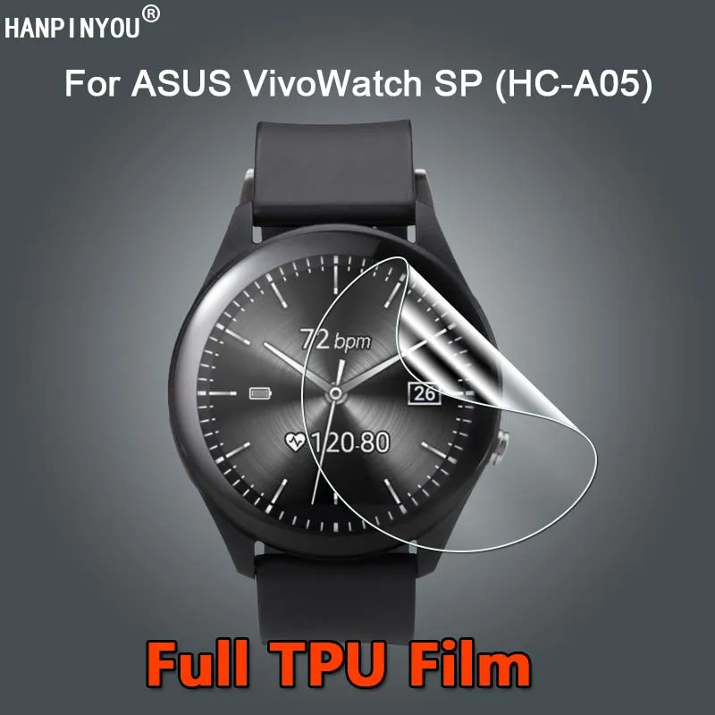 Per Asus Vivowatch Sp Hc-A05 Smartwatch Ultra Clear Slim Full Cover Soft Tpu Hydrogel Pellicola Salvaschermo-Vetro Non Temperato
