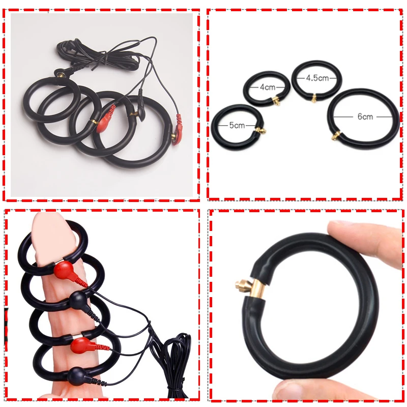 E-stim Electroshock Accessories SM Electro Anal Plug Nipple Clamp Cock Ring Penis Plug Sex Products Estim Powerbox Toys 50 electro sex toys electric sex toys