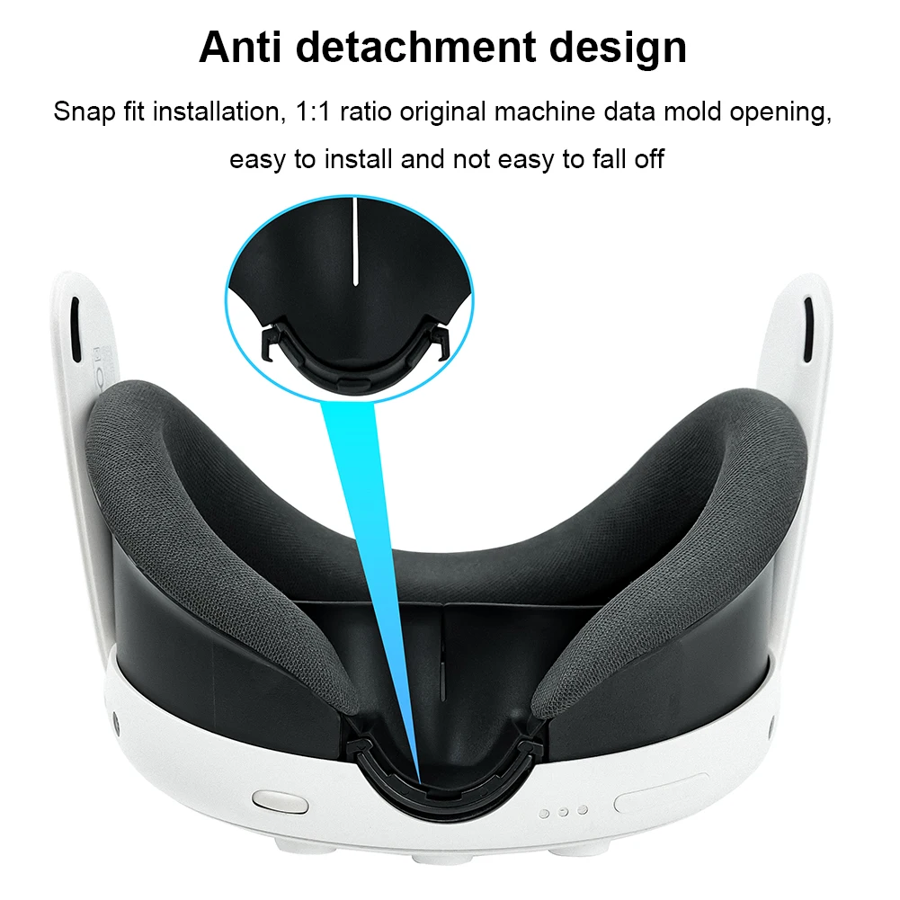 Silicone Nose Pad Cushion Breathable Anti-Leakage Protective Cushion Comfortable for Meta Quest 3 Headset Accessories