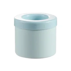 Round Silicone Ice Cube Mold and Ice Bucket - Creative Homemade DIY Freezer Tools - Mini ice bucket (Blue -1Pcs)
