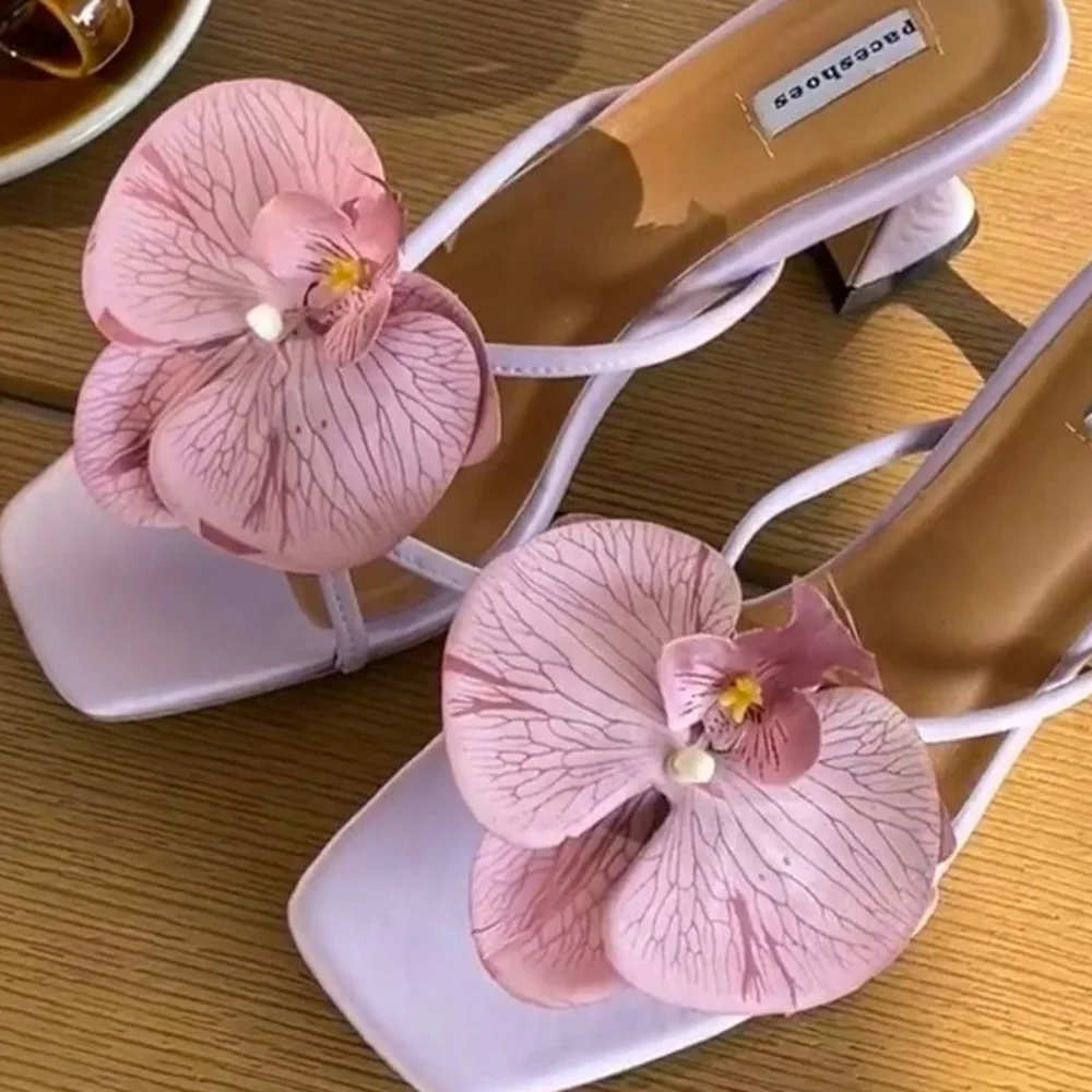 1 Paar Simulation bunte Thai-Fee Schmetterling Blume Schuhschnallen Schmetterling Orchidee personalisiertes Design Simulation Schnallen Dekor – Detail 4