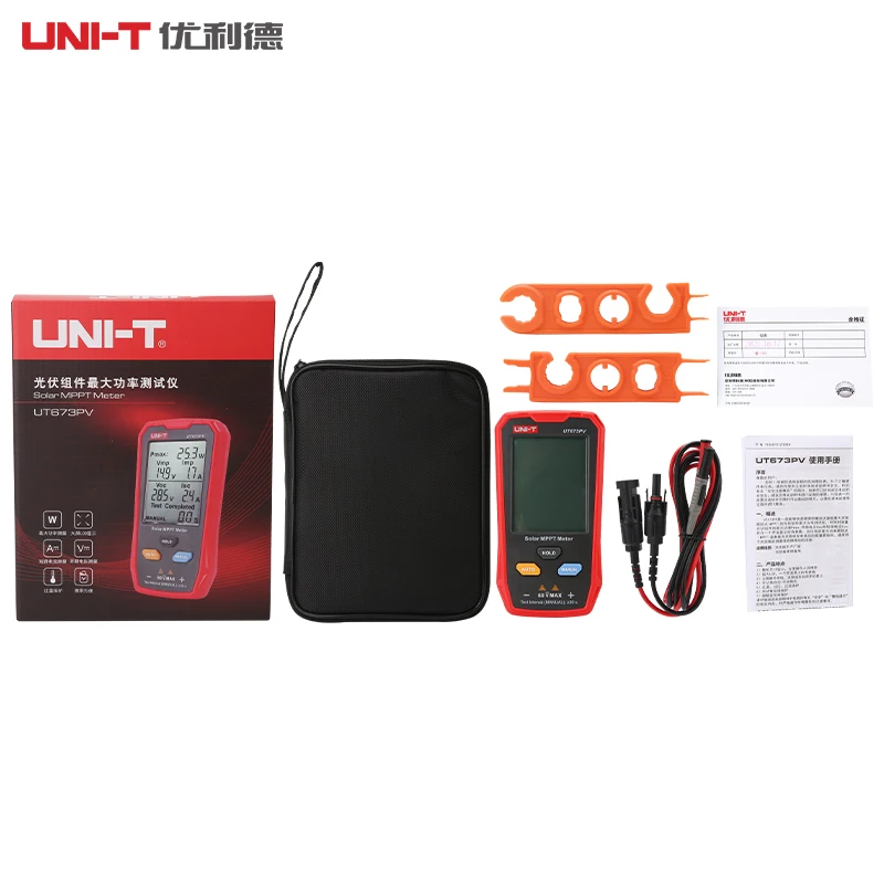 UNI-T UT673PV Solor MPPT 미터 광전지 최대 전력 테스터 피크 개방 회로 전압 단락 전류 Pmax Lmp 테스트