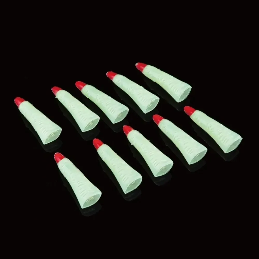 10 TEILE/SATZ Halloween Maskerade Liefert Zombie Hexe Finger Abdeckungen Hexe Nagel Requisiten Gefälschte Nagel Abdeckungen Leuchtende Nägel, Geeignet für – Detail 6