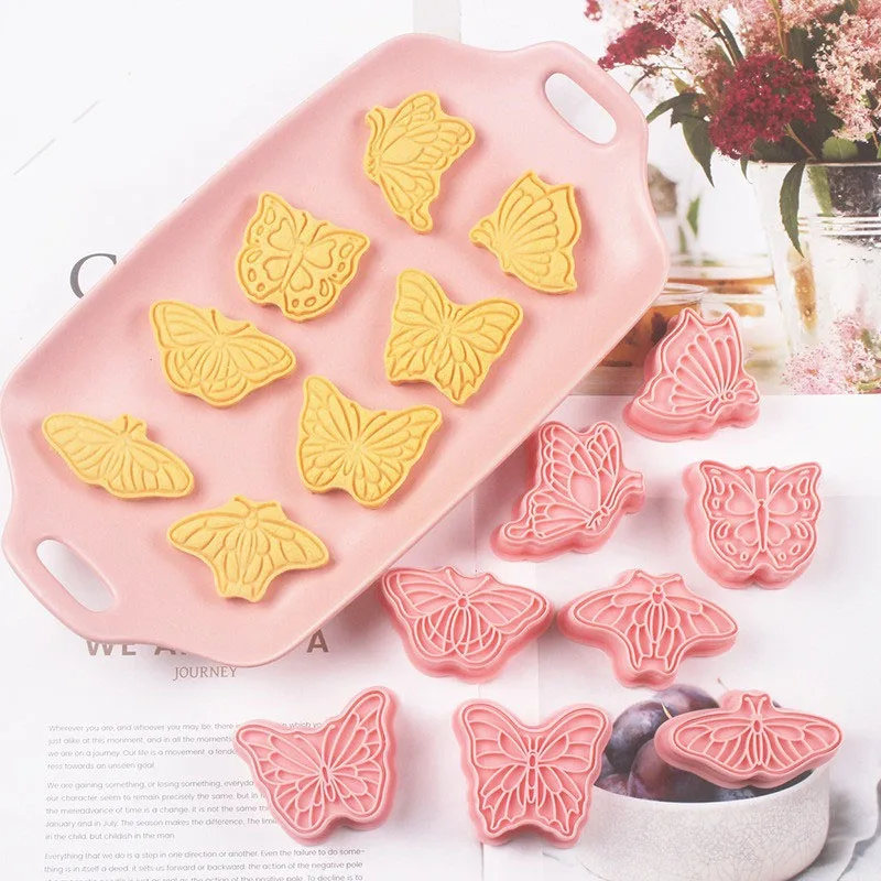 Biscuit Mold Set Cookie Cutter Fondant Embosser Stamp Mold 8Pcs for Wedding Party Cake Decoration Baking Pastry Tools cookie cutter,baking mold,cookie mould,fondant cutter,baking decorating tools,pastry cutter