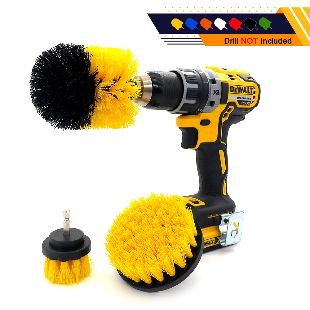 6/5/4/3pcs Drill Brush Power Scrubber Cleaning Brush Extended Long