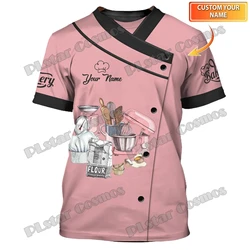 PLstar Cosmos Baker T-Shirt Bakery Personalized Name 3D Printed Mens t shirt Summer Unisex Casual Tee Shirt Cake Lover DW217