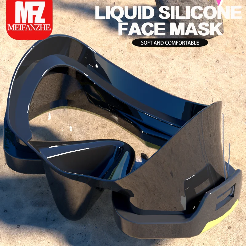 Snorkeling Set Anti-Fog Silicone Tempered Glass Diving Mask Adult Goggles Leak-Proof Snorkeling Mask for Man And Women