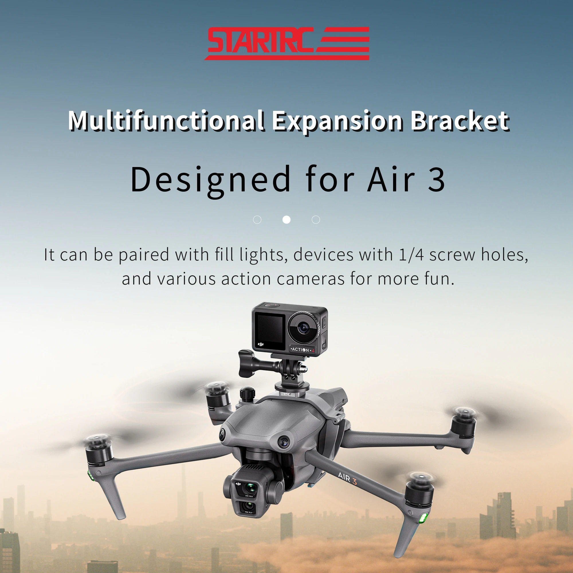 

Многофункциональный фиксированный кронштейн для камеры DJI Air 3