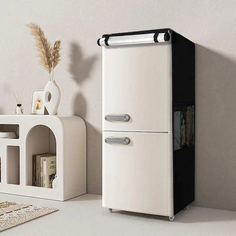 Dust Cover Oxford cloth vertical refrigerator protective cover Refrigerator dust and waterproof cover side size: 58.5x58.5x142cm