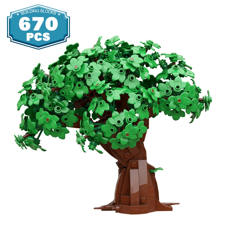 

MOC средневековая архитектура, дерево, зеленый куст, цветок, трава, растение, строительные блоки, город, сад, дом, деревья, аксессуары, креативные игрушки