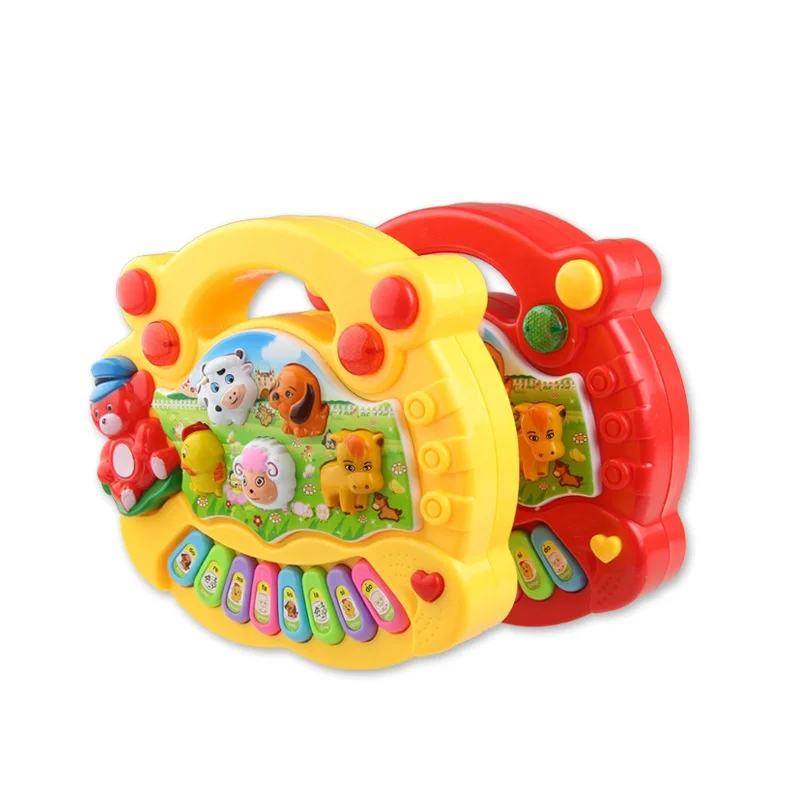 2 Types Farm Animal Sound Kids Piano Music Toy Musical Animals Sounding Keyboard Piano Baby Playing Type Musical Instruments