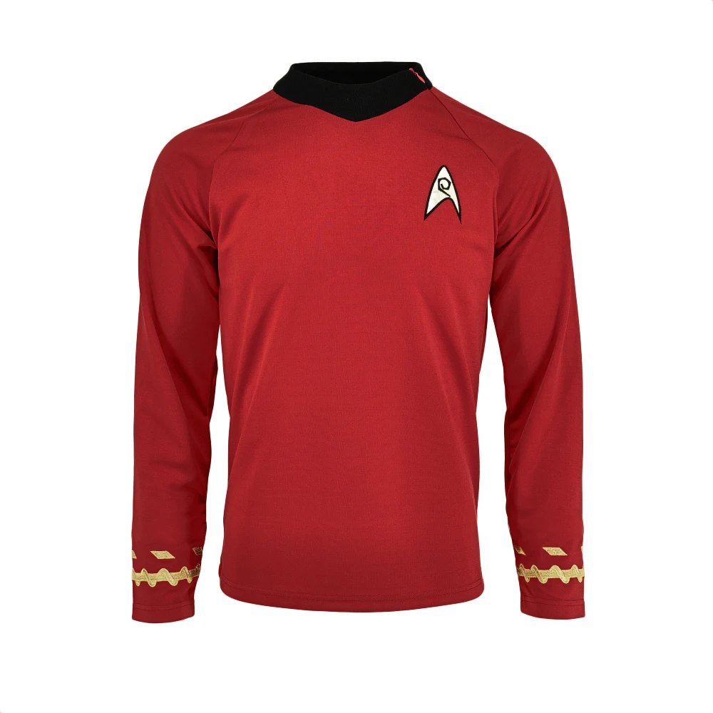 Cosplay TOS Captain Kirk Spock Starfleet Tops for Men's Coat Halloween Party Prop