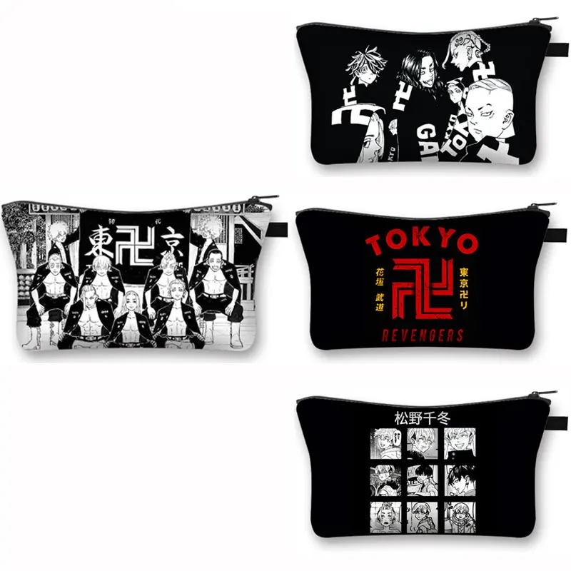 

Anime Manga Sano Manjiro Mikey Tokyo Revengers Makeup Bag Women Cosmetic Bags Hanagaki Takemichi Mini Toiletries Bag Gift