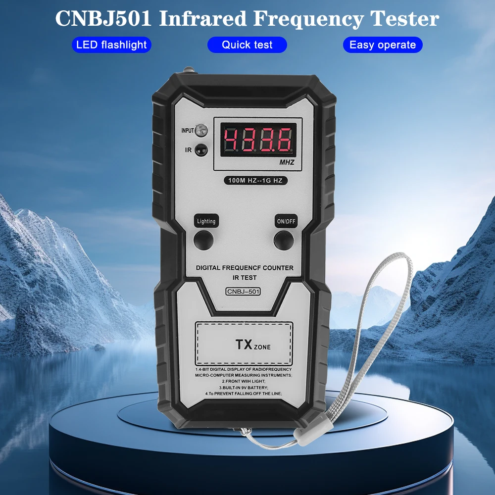 Besttoolifes Afstandsbediening Sleutels Infrarood Frequentie Tester, 100M HZ -1G HZ Hoge Nauwkeurigheid Met Digitale Display Sleutelhanger Frequentie Tester Detectie, Draadloze Afstandsbediening Tester