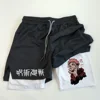 Itadori Yuji 2 in 1 Compression Shorts for Men Anime Jujutsu Kaisen Performance Shorts Basketball Sports Gym Shorts with Pockets 3