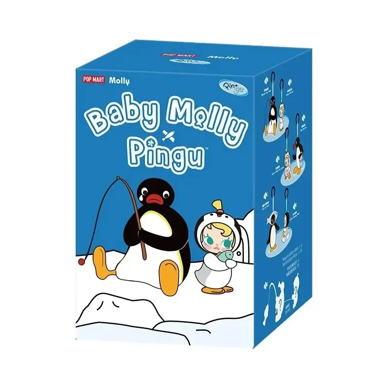 thumbnail image 1 of POP MART Baby Molly x Pingu Happy Fishing Series-Vinyl Pendant Blind Box Mystery Box Guess Bag Toys Doll Cute Anime Figure, 1 of 5