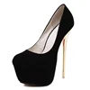Women High Heels Pumps Fashion Flock Womens Sandals Platform Wedding Pumps Casual Thin Heels Womens Shoes Heels 5