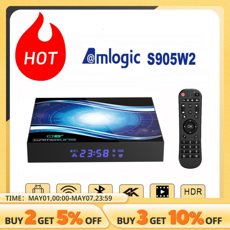 Amlogic S905W2 Android11.0 Smart TV BOX 4K 60FPS 5G WiFi HDR10 Streaming Media Players 2GB 16GB G31 MP2 GPU Set Top Box