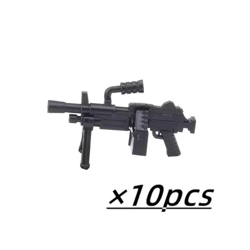 Military Weapons Miniature Set: Light Machine Guns & Soldier Accessories Building Blocks