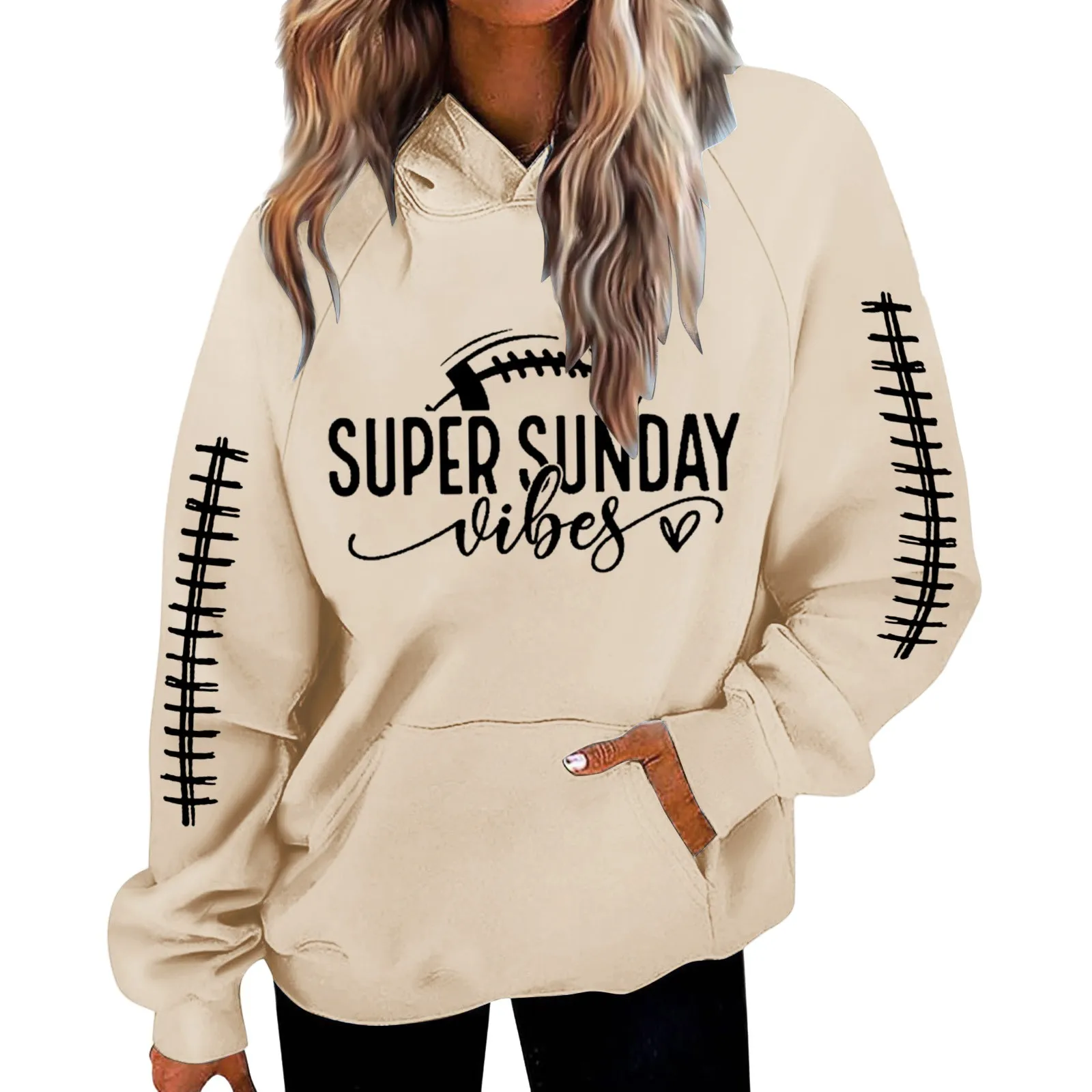 

Oversized Sweatshirt For Women Korean Fashion Rugby Print Graphic Hoodies For Female Casual Harajuku Womens Spring Pullovers