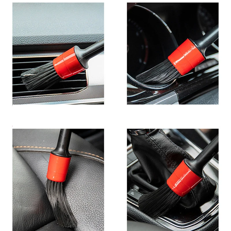 5pcs Detailing Brush Set Car Brushes Car Detailing Brush For Car Cleaning Detailing Brush Dashboard Air Outlet Wheel Brush 3
