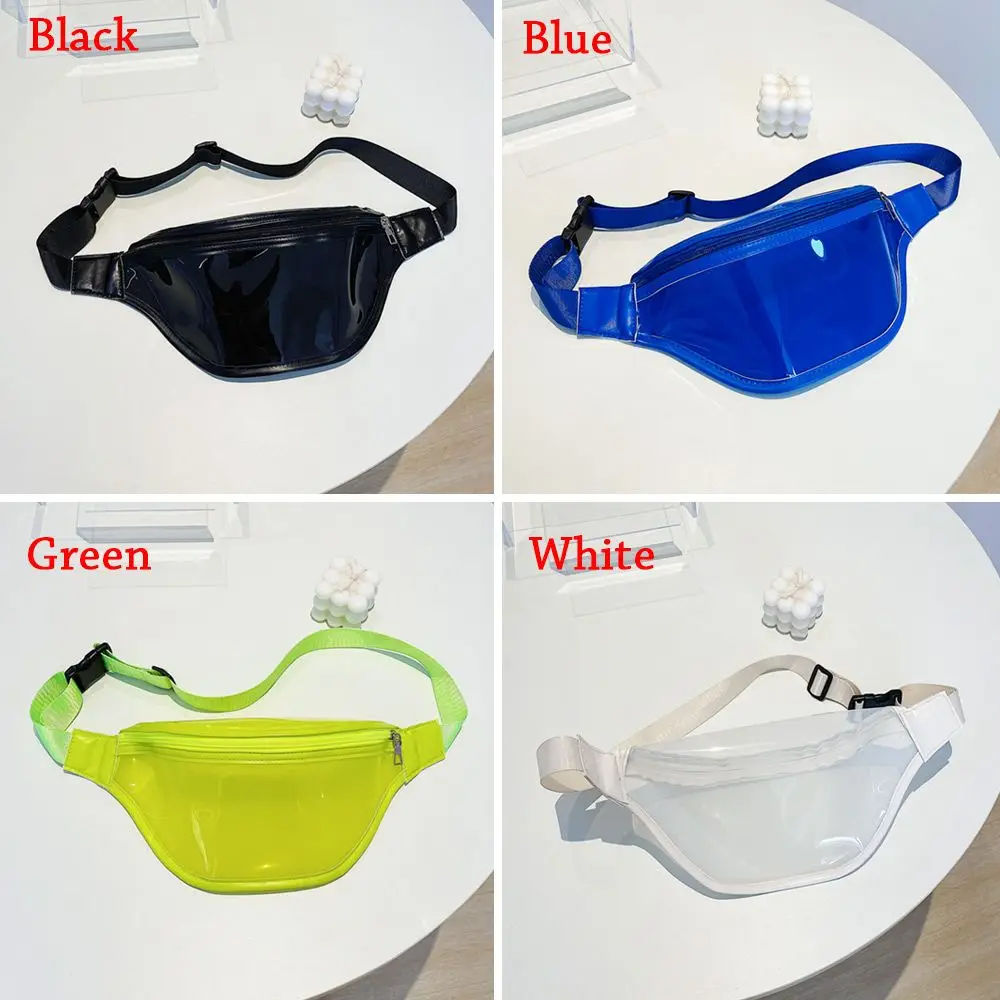 Women Fanny Pack Waterproof Waist Bags Fashion Laser Transparent Bum Colorful Bag Travel Crossbody Chest Bags Unisex Hip Bag