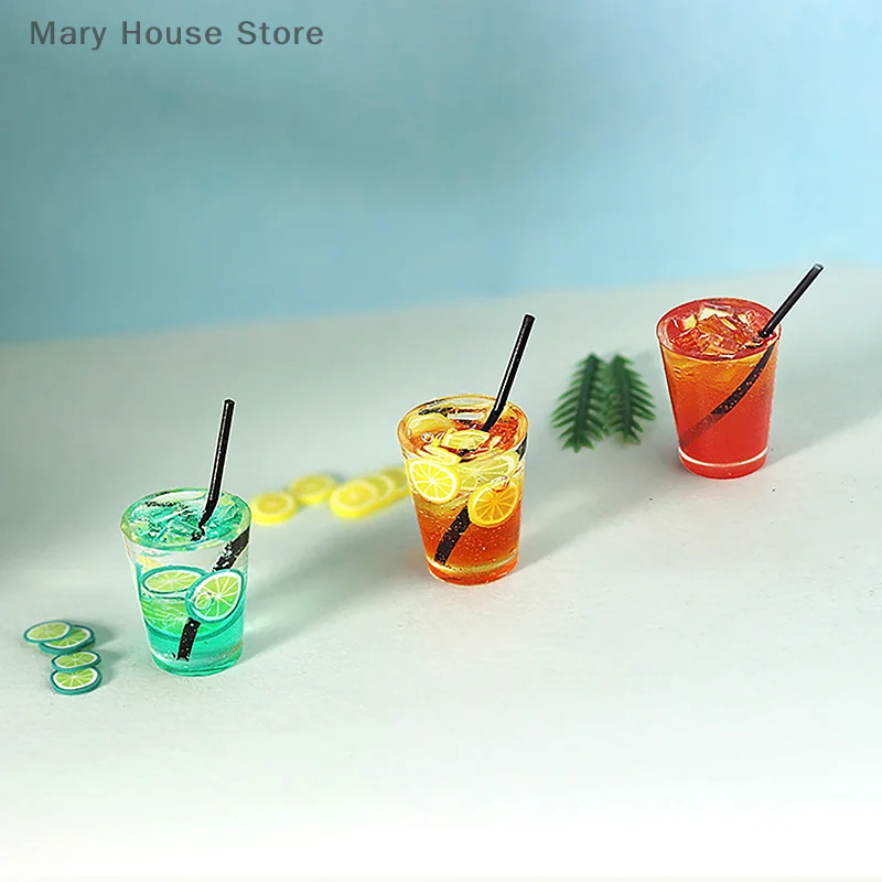 

Mini Dollhouse Toy Cocktail Drinks Doll Toys Dollhouse Miniature Items Fit For 1:6/1:12 Doll House Kitchen Ornaments