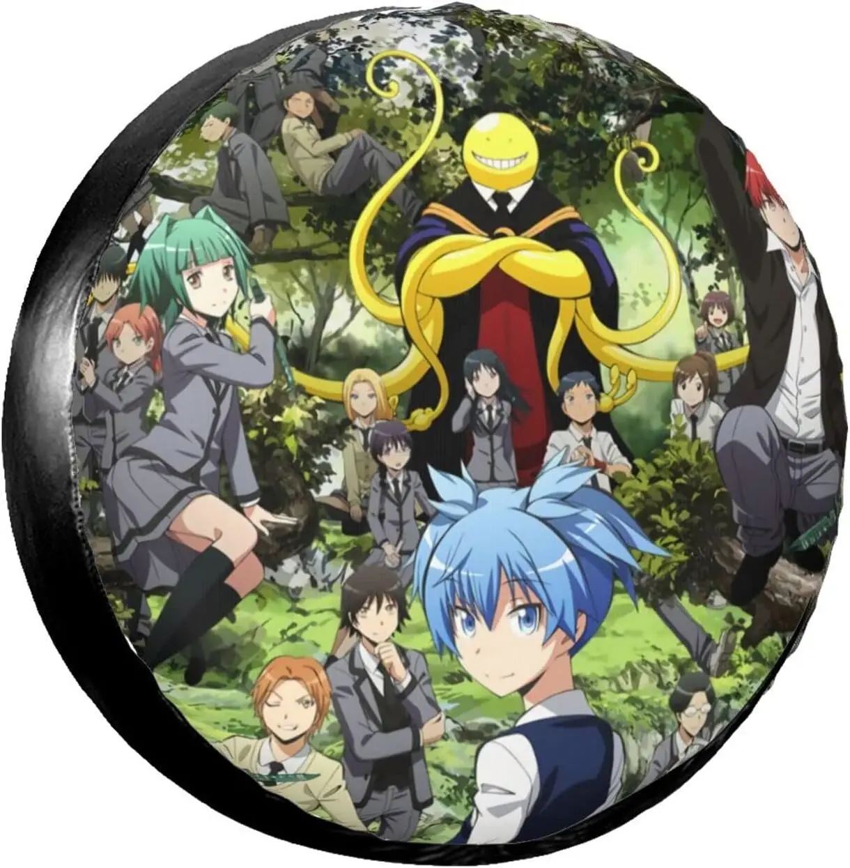 

Anime Assassination Classroom Spare Tire Cover Wheel Protectors Water Dustproof Universal Fit for SUV Truck Camper Travel