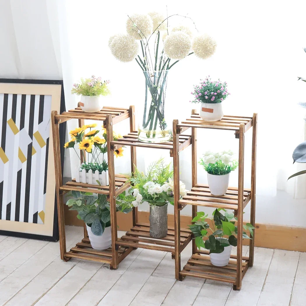 8 Tiers Garden Plant Patio Stand Flower Shelf Rack Indoor Outdoor