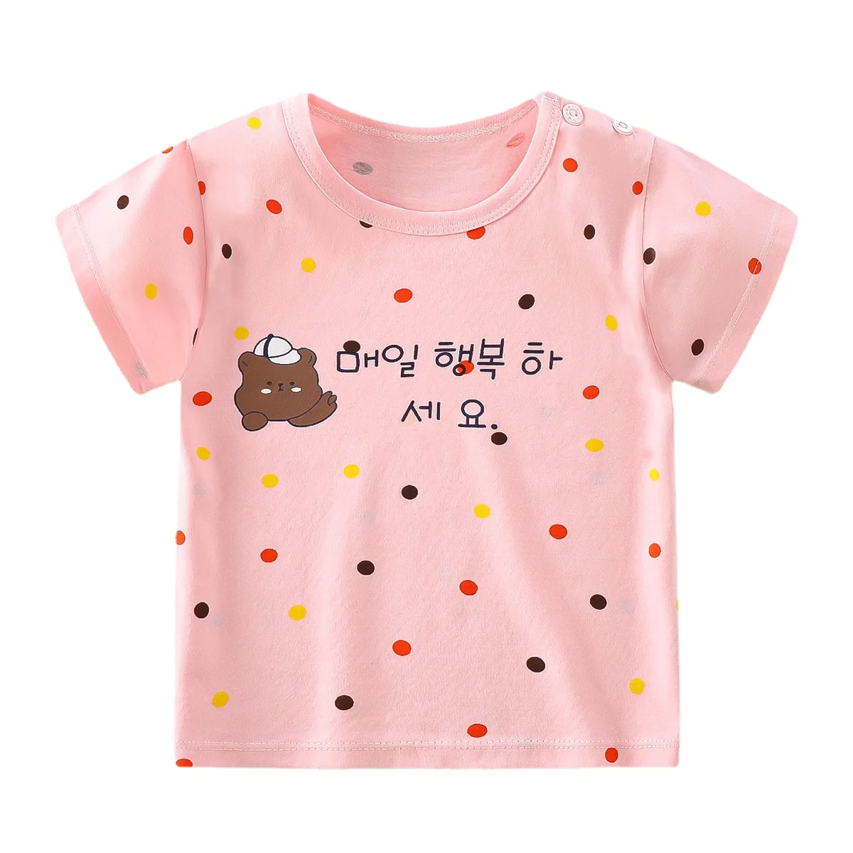 

Summer Fashion Girls Cartoon T-shirt Children Boys Simba Short Sleeves Colourful Tees Baby Kids Cotton Tops for Girls Clothes