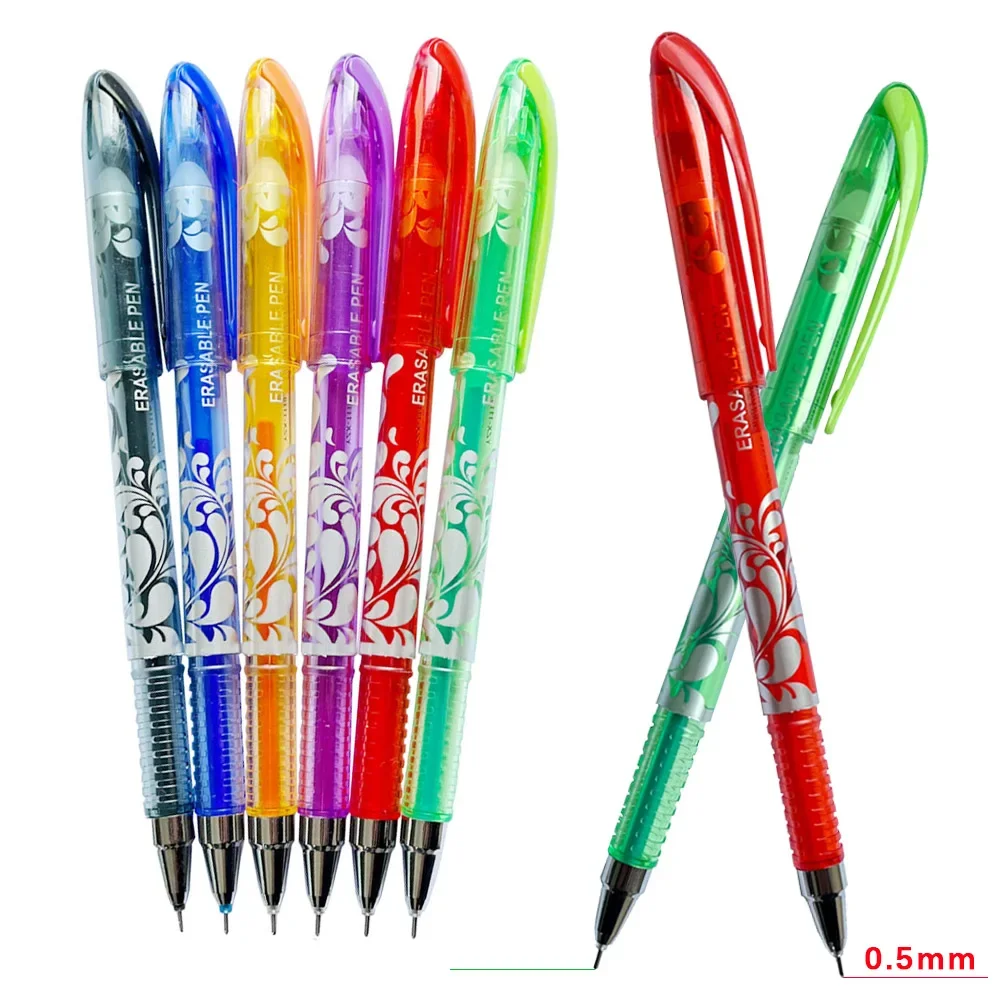 16pcs Magic Erasable Gel Pens Creativity Bottle Erasable Student Neutral Pens 0.5mm 6 Colours Student Office School Stationery 5
