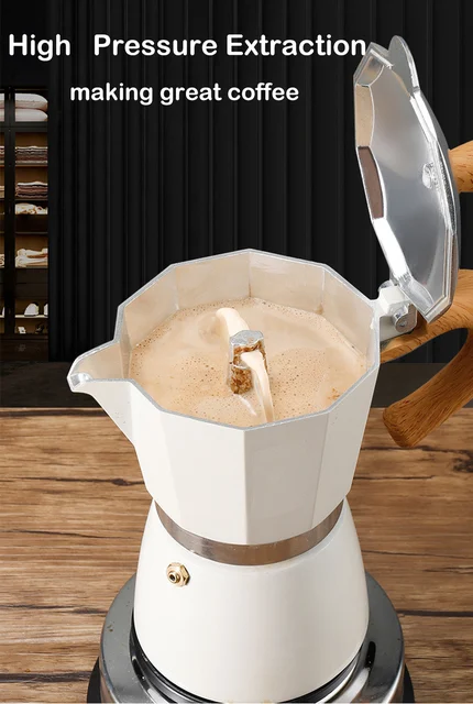 Cafetera de 2 tazas olla eléctrica de aluminio para moka cafetera de  espresso para moka cubana italiana greca uso doméstico oficina – Yaxa Store