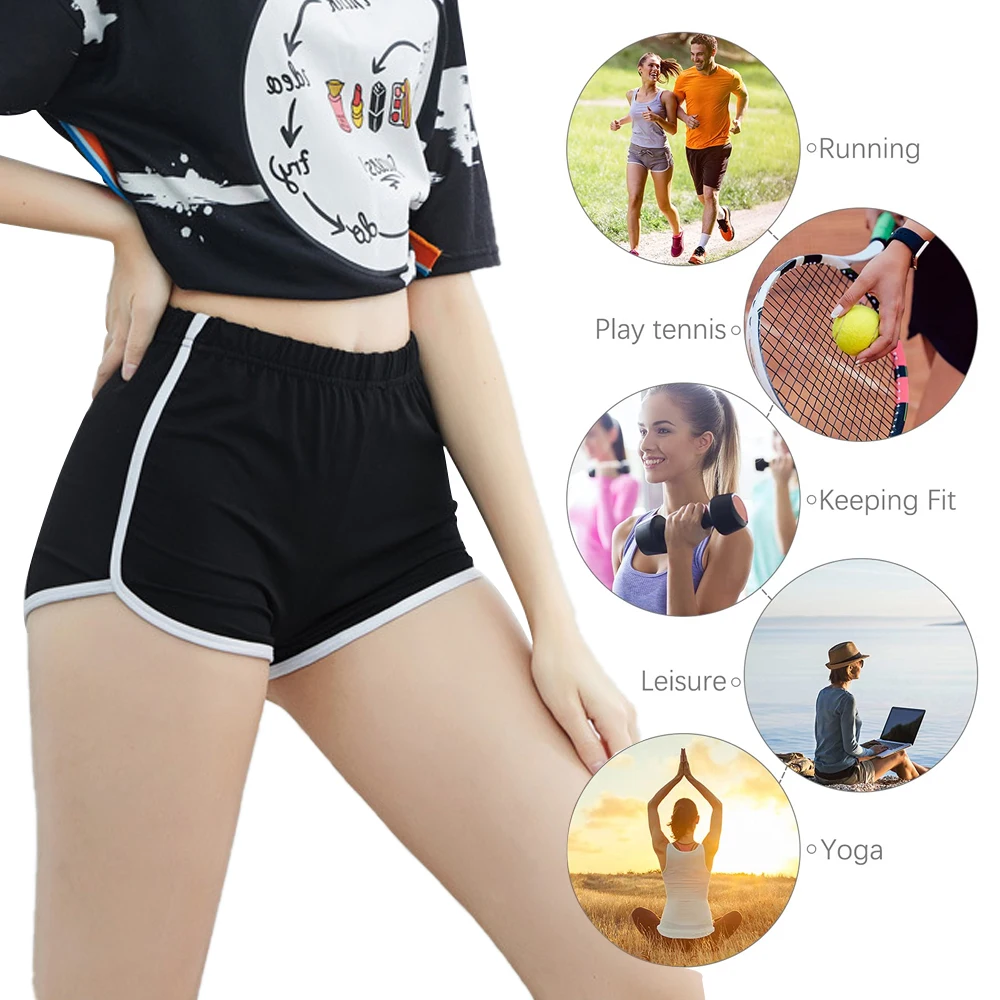 Women's Cotton Elastic Shorts, Sexy Lounge Short Pants for Running, Active, Dance, Bike, Gym, Yoga, Cycling, Summer, 1Pc