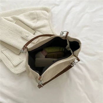 حقيبة تسوق كلاسيكية، حقيبة كتف مفردة للنساء على الموضة، حقيبة حمل نوبوك ذات سعة كبيرة، مثالية للاستخدام اليومي 4