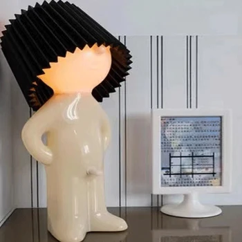Creative Table Small Book Lights Little Naughty Boy Night Light Shy Man Lamp for Children Home Room Bedside Desk Decoration Gift 2