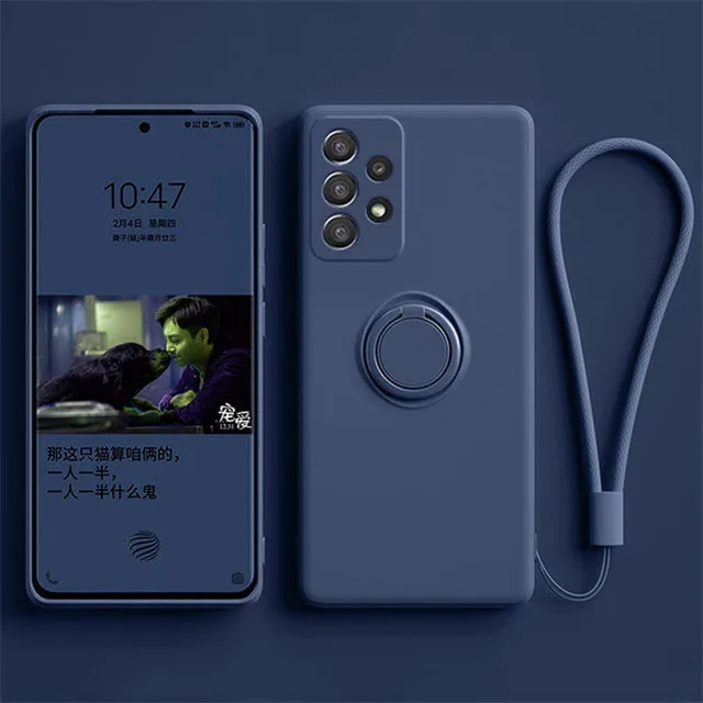 Magnetic Ring Holder Liquid Silicone Phone Case